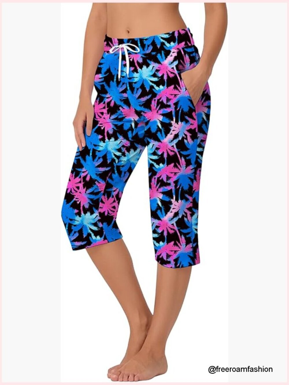 Quick Dry Swim Capris with Pockets UPF 30 Capri Pants